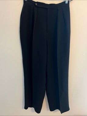 Vintage Ralph Lauren Purple Label Black 100% silk trousers